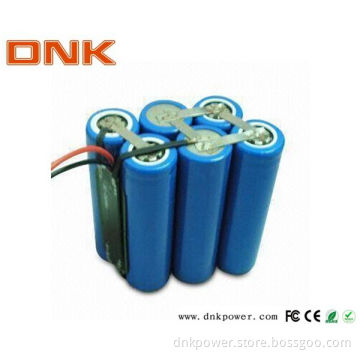 3.7V 1300mAh Rechargeable Li-ion 18650 Battery Pack